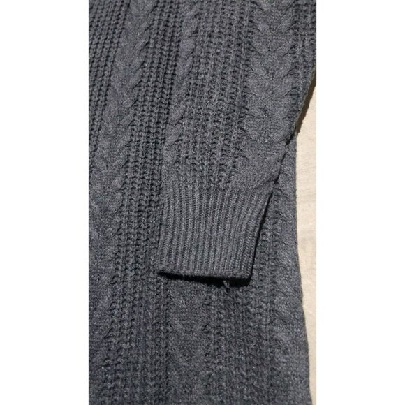 Redlove Paris Gray Super Cable Knit Cardigan Sweater (L) NWT - Picture 2 of 7
